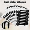 5/10/20/50/100 Sheets Thank You Handmade Seal Stickers Black Striped Long Labels Stickers for Packaging Gift Lollipop Bread