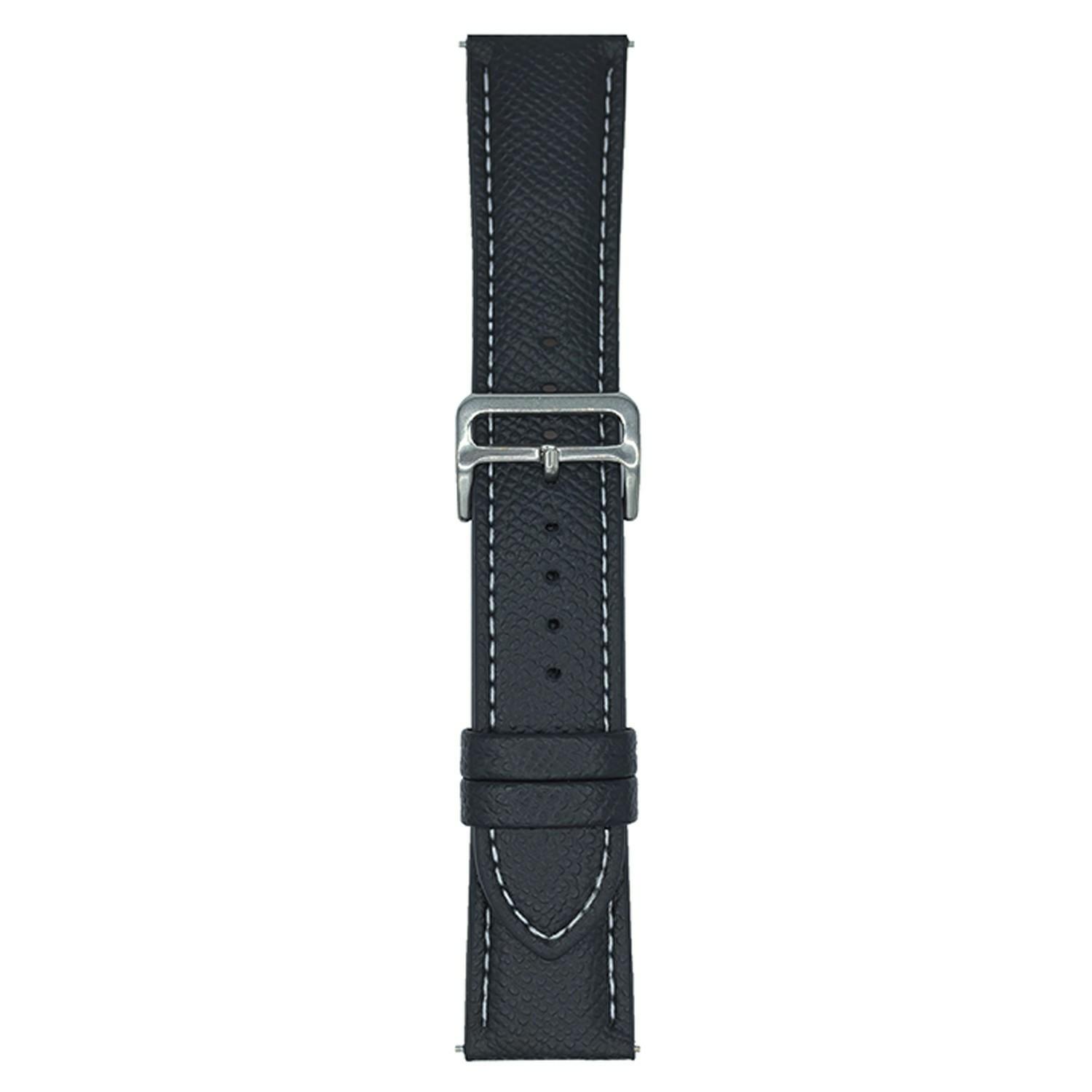 

Palm Pattern Leather Watch Bands For Samsung Galaxy Watch7/Watch6 Universal 20mm Wrist Strap Black