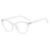 Dreieckige Katzenaugenbrille Klare Gläser Myopie Nerd-Brille -0,5 bis -6,0 Dioptrien Schlichter Rahmen