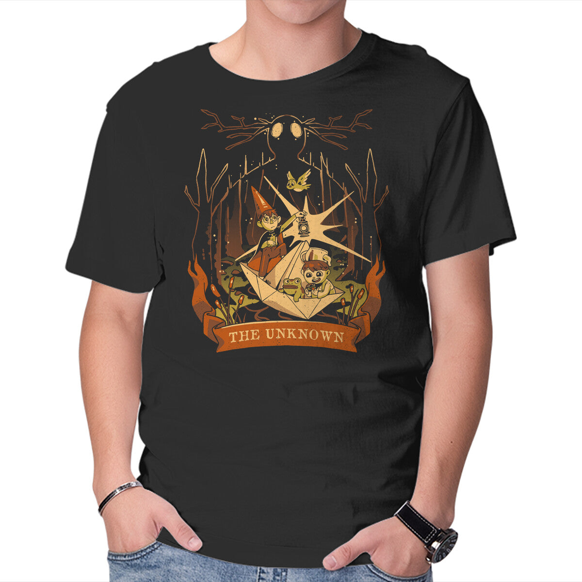 Unisex Crew Neck T-Shirt The Secret Garden Graphic Short Sleeve Casual Tee M