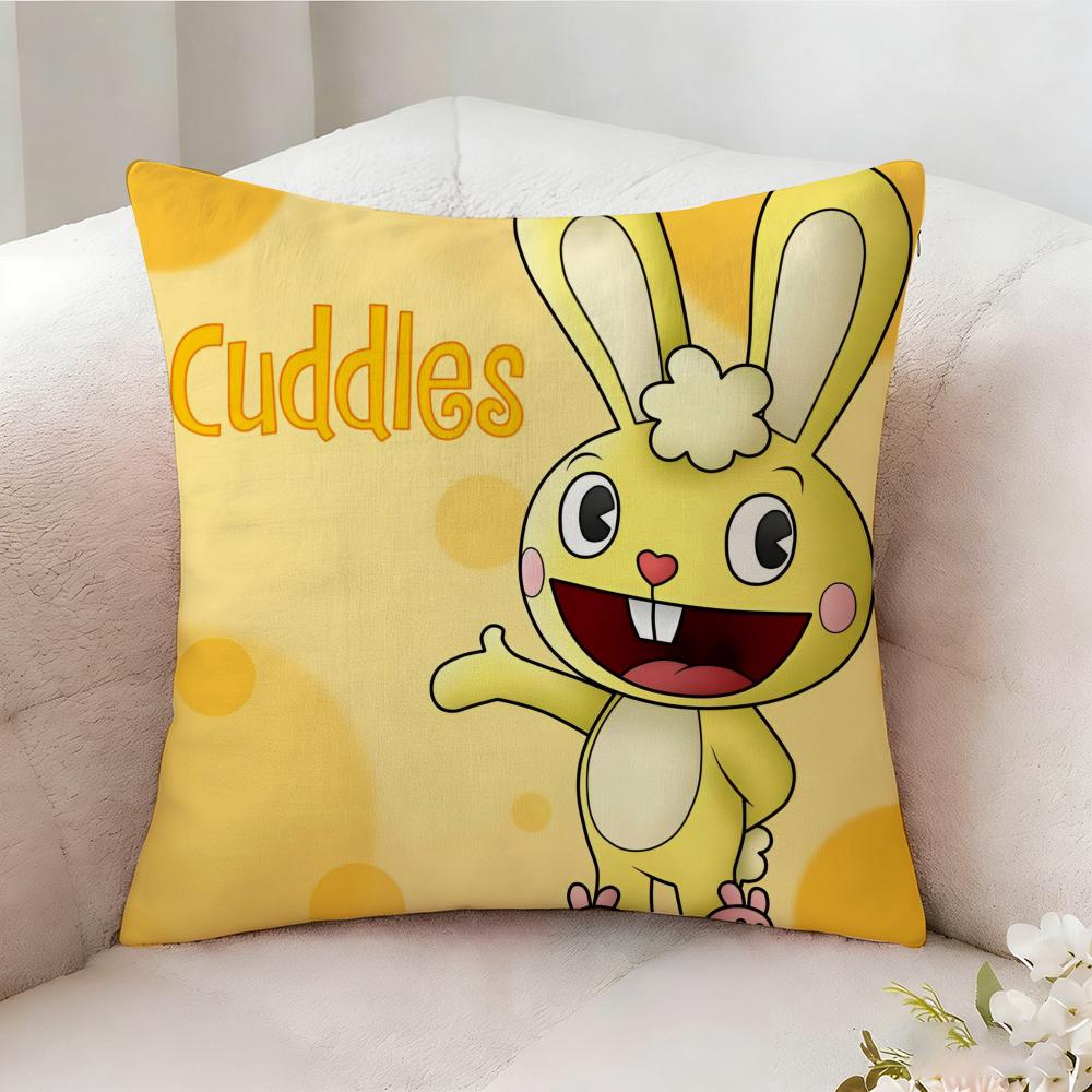 Happy Tree F-Friends N-Nutty Pillow Case Pillowcase, Double-Sided Printed, Sofa Cushion, Bedroom Headboard Pillow