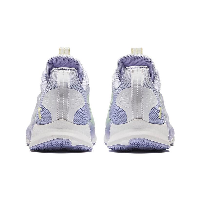 Anta Kids Monthly Mesh Breathable Shock Absorbing Low Top Running Shoes Kids sneaker White Purple A322425599-2