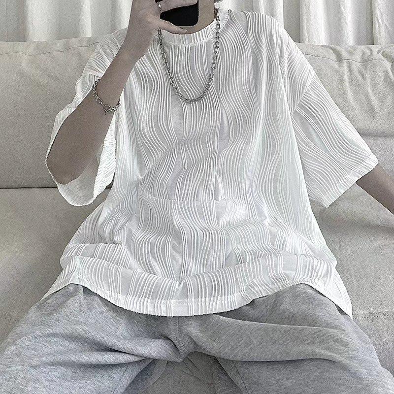 

Футболка с короткими рукавами для мальчиков, летняя белая свободная верхняя одежда с круглым вырезом, хлопковая модная брендовая одежда, половина с принтом