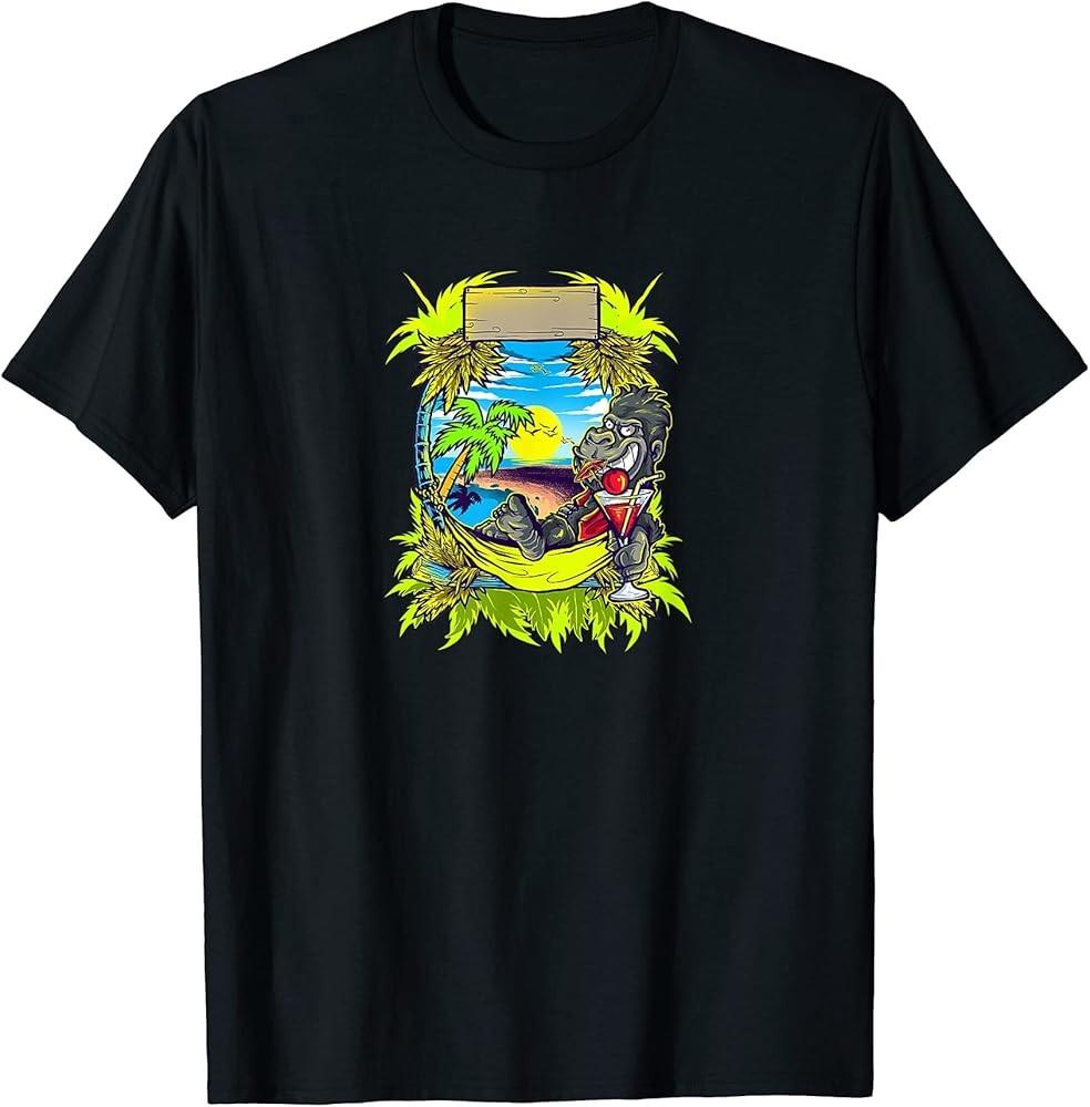 

Gorilla on vacation TShirt Unisex T-Shirt XXL