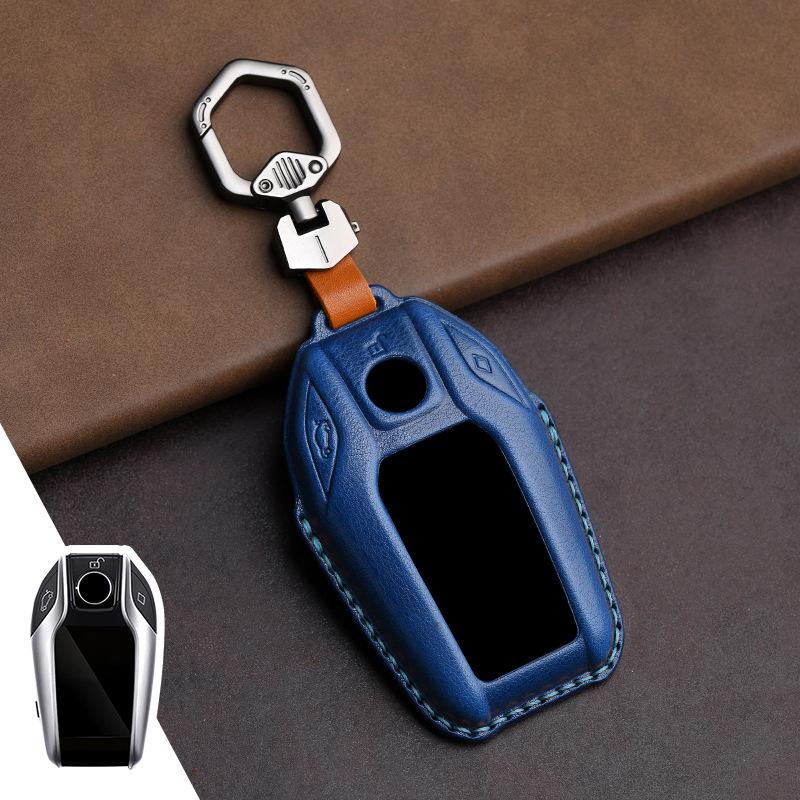 

Premium Genuine Leather Key Case for BMW 5 Series, 7 Series, X3, X5, X7 LCD Key