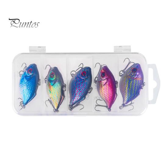 

5 шт. 4 см/8,8 г VIB рыболовная приманка с крючком реалистичная 3D-печатная жесткая искусственная приманка для пресноводной соленой форели окуня судака рыболовные принадлежности 5pcs