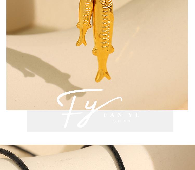 European & American Titanium Steel Tuna Skin Necklace: Tropical Ocean Luxurious Stainless Steel Women's Jewelry