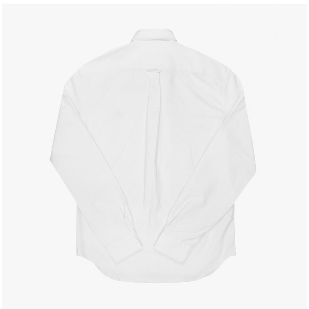 Maison Kitsune Mm00413wc5012 P100 Mini Fox Head Patch Oxford Mens Shirt