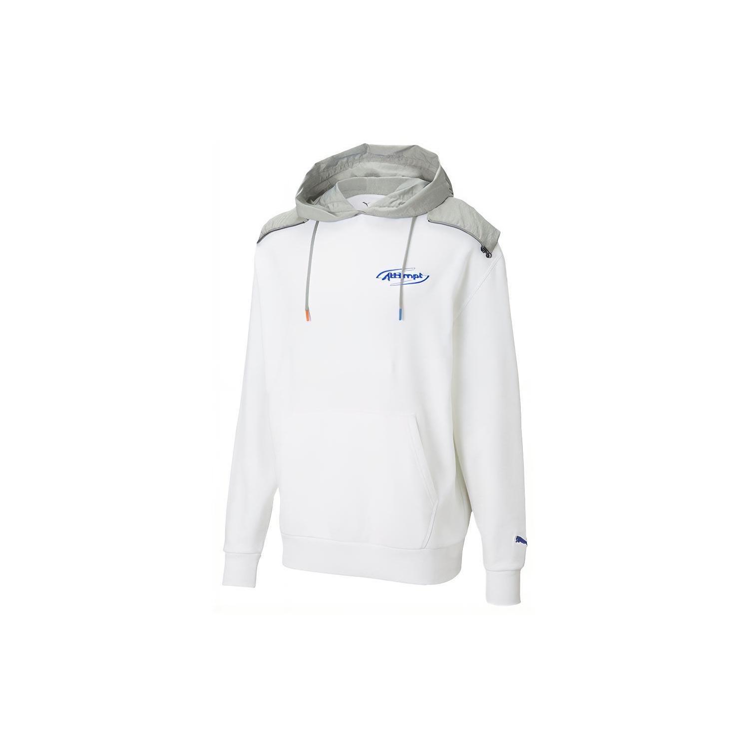 PUMA x Attempt Hoodie  White Grey  Men s 598263-02 XS