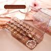 Luxury Ring Earring Organizer Dust-Proof Moisture-Proof Necklace Jewelry Storage Box Lid Double-Layer Divided Jewelry