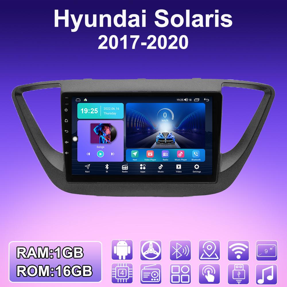 2 DIN Android Carplay Car Radio For Hyundai Solaris 2017-2020 Multimedia Player Head Unit Stereo GPS Navigation BT WIFI 2+32GB