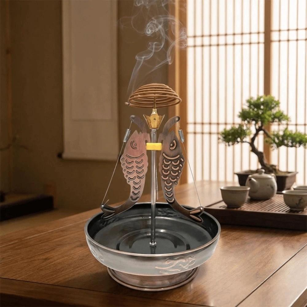 Handcrafted Incense Tray Holder Adjustable Center Rod Mosquito Coil Tray Stand  Home Desktop