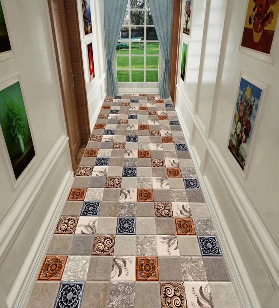 Modern Runner Long Corridor Carpets Washable Luxury Hallway Decor Home Floor Mats Entryway Rug
