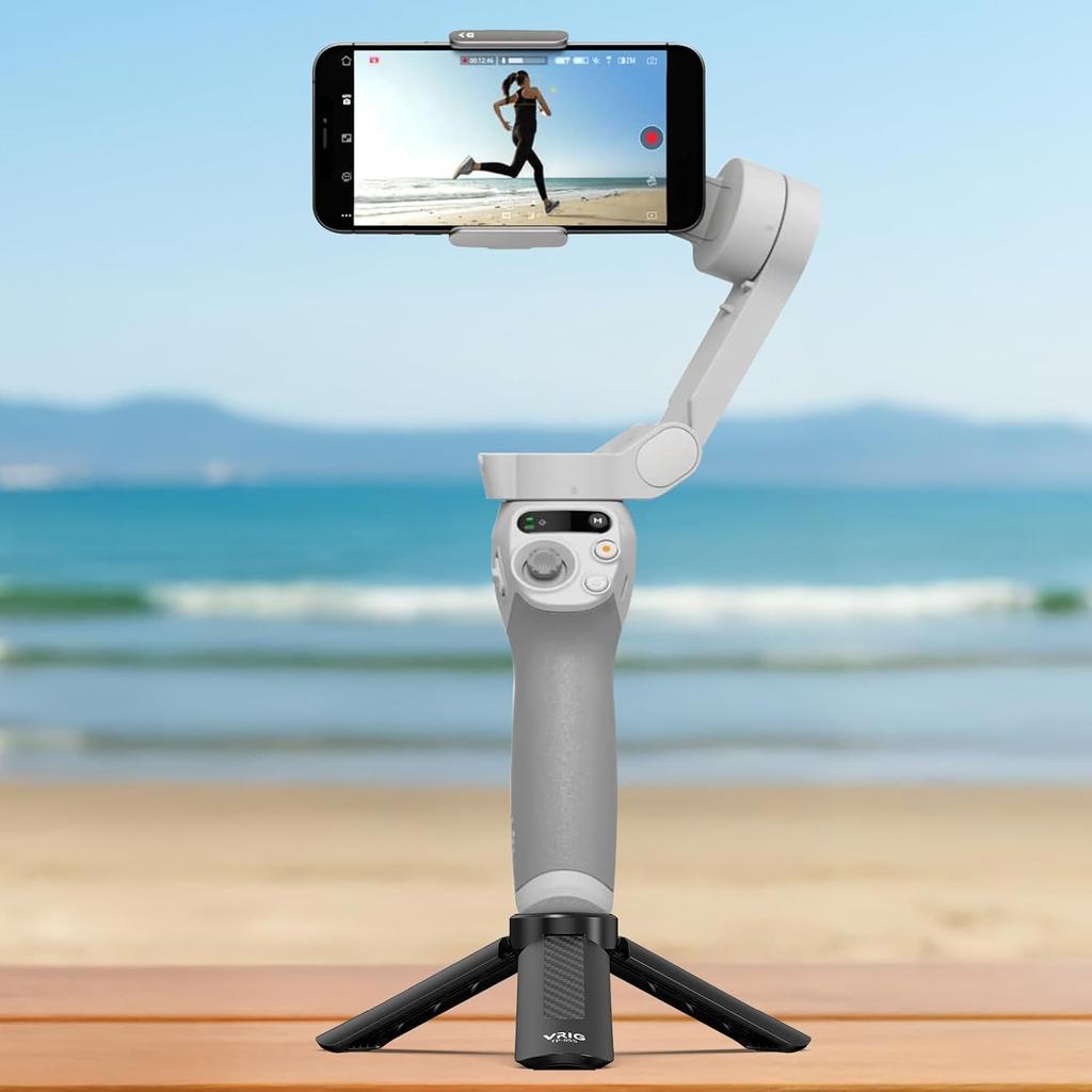 VRIG Mini Tripod with 1/4" Screw, Desktop Tabletop Stand Compact Tripod for Gimbal Handle Grip Stabilizer, Camera, DJI OSMO Pocket 3/2