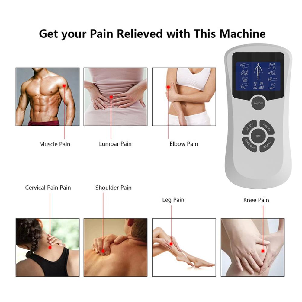 8 Modes Digital Therapy Electro Stimulator EMS Low Frequency Pulse Massager Acupuncture Slimming Machine Body Relax Care Tools
