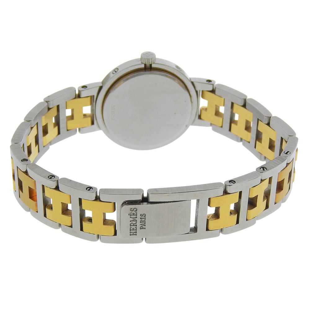 HERMES Clipper Watches WhiteDial Stainless Steel Quartz Analog display Women Used