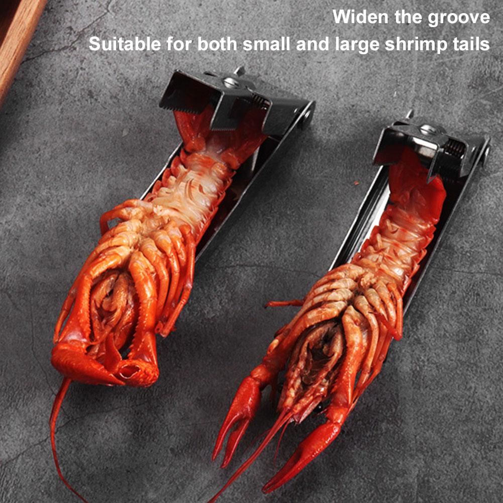 Crawfish Shucker Stainless Steel Crayfish Shelling Device Shrimp Peeler for Families and Restaurants