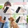 2200W Dog Hair Dryer with Adjustable Temperature & Velocity, 3 Different Nozzles, Pink