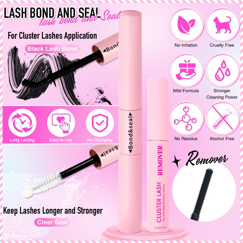 Kit de Herramientas de Maquillaje con Pegamento y Pinzas para Mezclar Pestañas Postizas tipo Racimo Extensión de Pestañas Diy para Pestañas Set de Pestañas Impermeables Gruesas