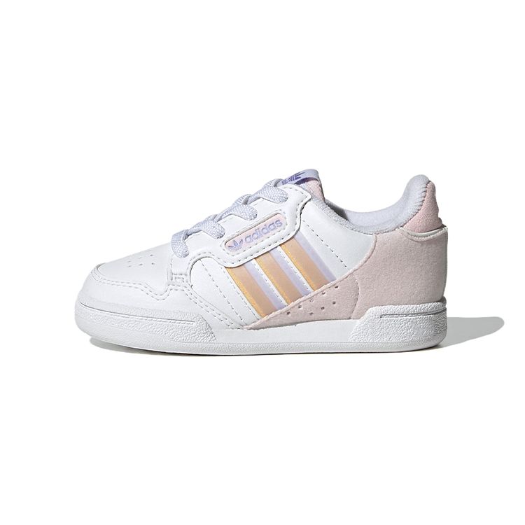 Adidas Originals Continental 80 Fashion Comfortable Non-Slip Durable Low-Top Walking Shoes Baby Shoes White Beige Green GY8140