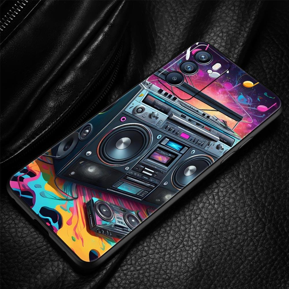 Retro Recording Device Phone Case For Oppo Reno 13 12 11 10 7 F Find X5 X6 A98 A80 A79 A78 A57 A54 A31 A17 Pro 5G Soft TPU Cover