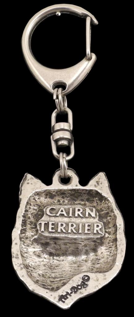 Cairn Terrier II - Silver-plated key ring with a dog in a gift box, handbag decoration, backpack pendant by Art-Dog brand