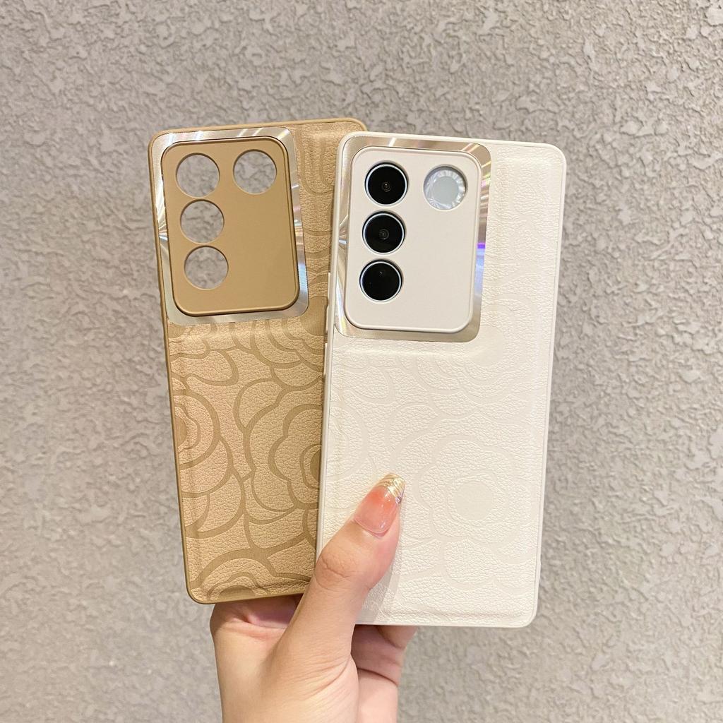 Geeignet für VivoX200 Handyhülle Kamelie Vollpaket S20PRO Leder Geprägt X100spro Fallschutzhülle