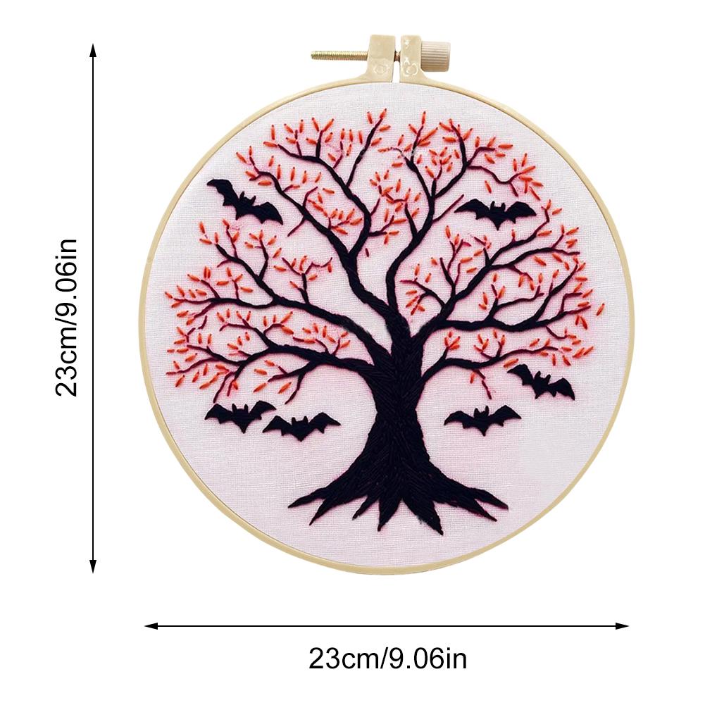 

Стартовый набор для вышивания на Хэллоуин Привидение и Готический штампованный узор Вышивка крестом Сделай сам Рождественское украшение Набор для вышивания для взрослых