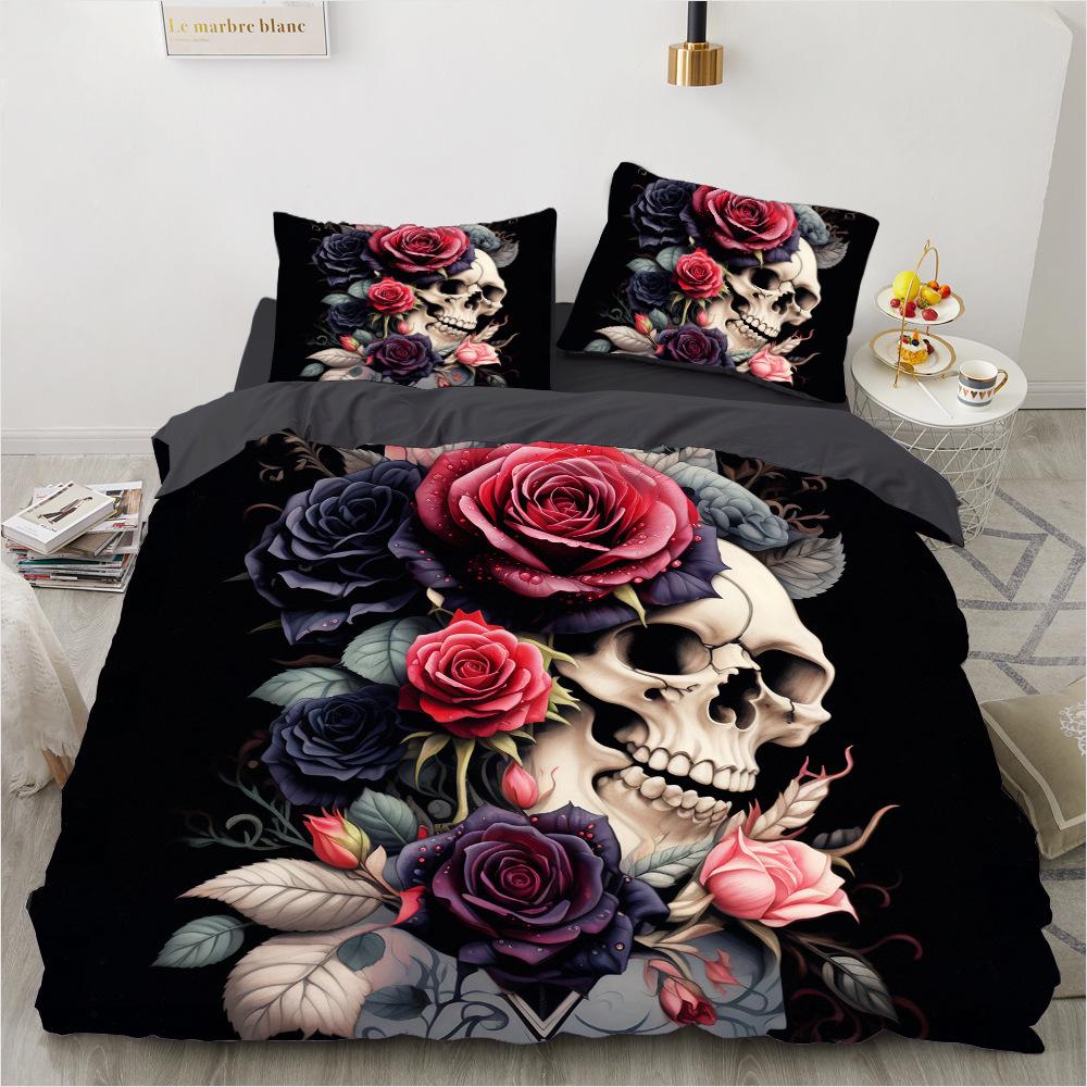 

Рождественский пододеяльник, наволочка, 3 шт., цифровая печать, комплект одеяла, мягкий, удобный, дышащий, комплект постельного белья, рождественские принадлежности EU single 135x200cm