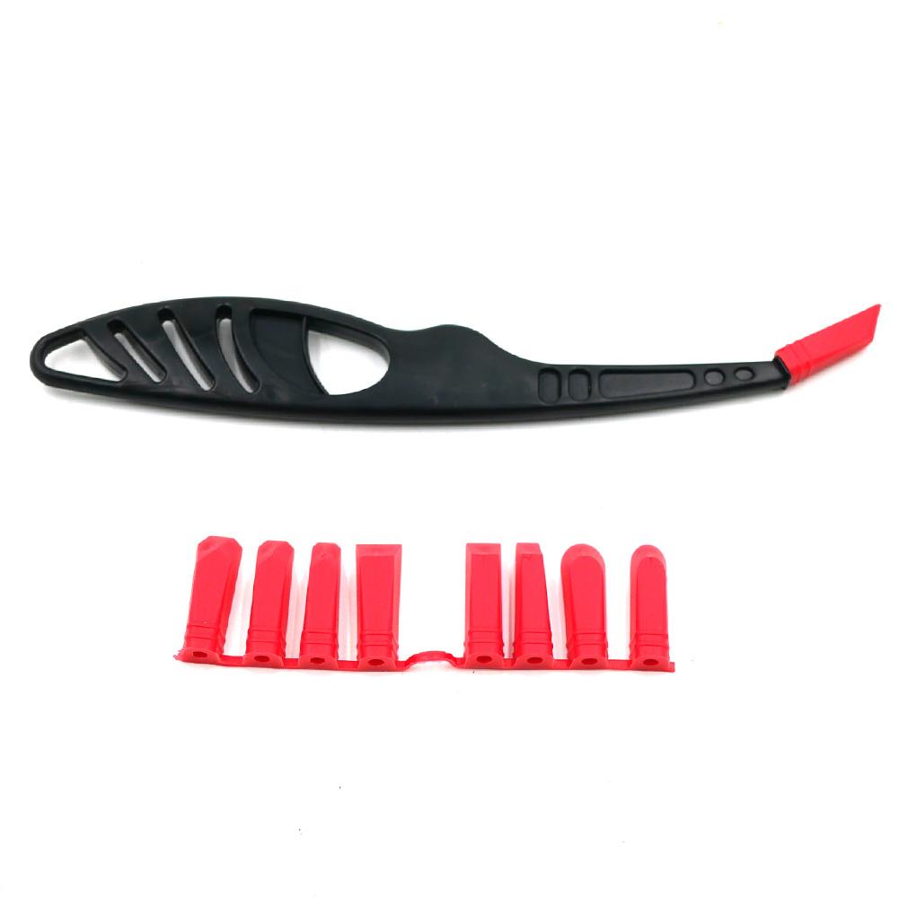 

9 в 1 скребок для углового клея для стекла, инструменты для заделки швов, пластиковый шпатель для герметика, набор аппликаторов для ремонта плиточных швов #469483 Handle + Glue Head