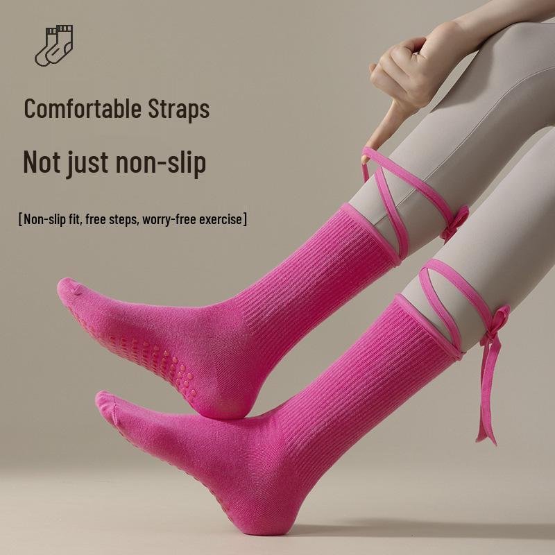 Dopamine Yoga Socks: Non-Slip, Strappy, and Colorful Mid-Calf Pilates & Dance Socks