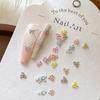 5Pcs Mini Bowkot Nail Charms Colorful 3D Alloy Cute Hallow Bow Nail Art Decorations Manicure Salon Diy Accessoriesgirls Gift