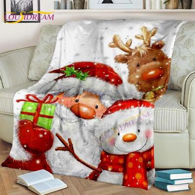 Veselé Vianoce deka Santa Claus deka do spálne Obývacia izba Pohovka Deka snehuliak Červená deka Vianočné darčeky Dekorácia domova