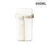 600ML Salad Oatmeal Cup Breakfast Double Cup Cereal Nut Yogurt Container Set With Dressing Holder Fork Meal Preparation