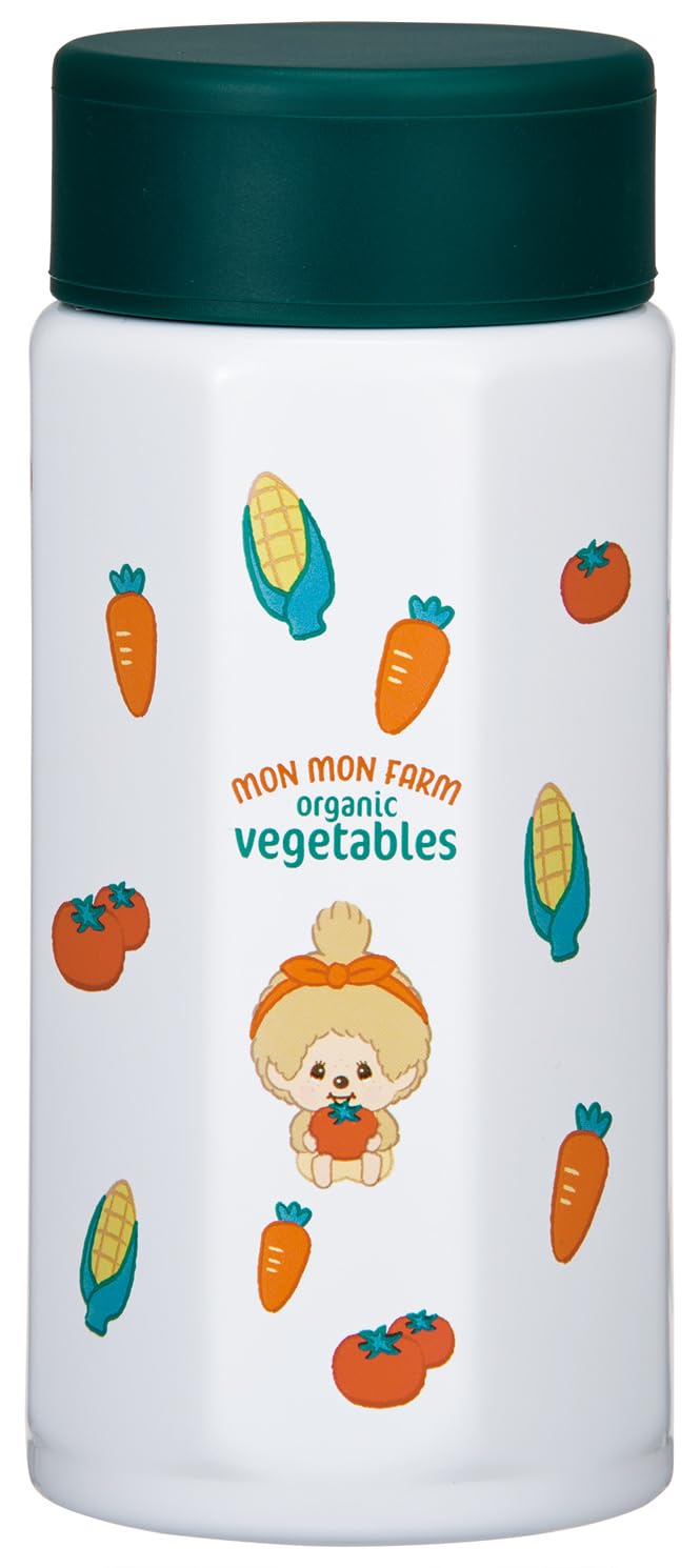 Skater Octagonal Stainless Steel Water Keeps Drinks Hot or Monchhichi Mon Mom Farm Bottle, 350ml, Insulated, Cold, STO4-A