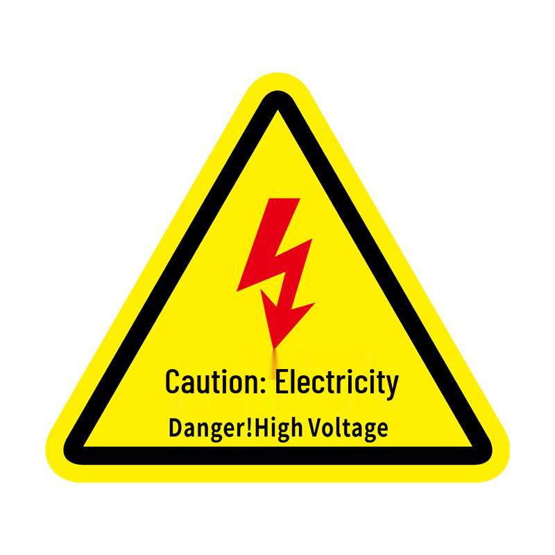 Triangular Electric Shock Hazard Warning Sticker (5-Pack)