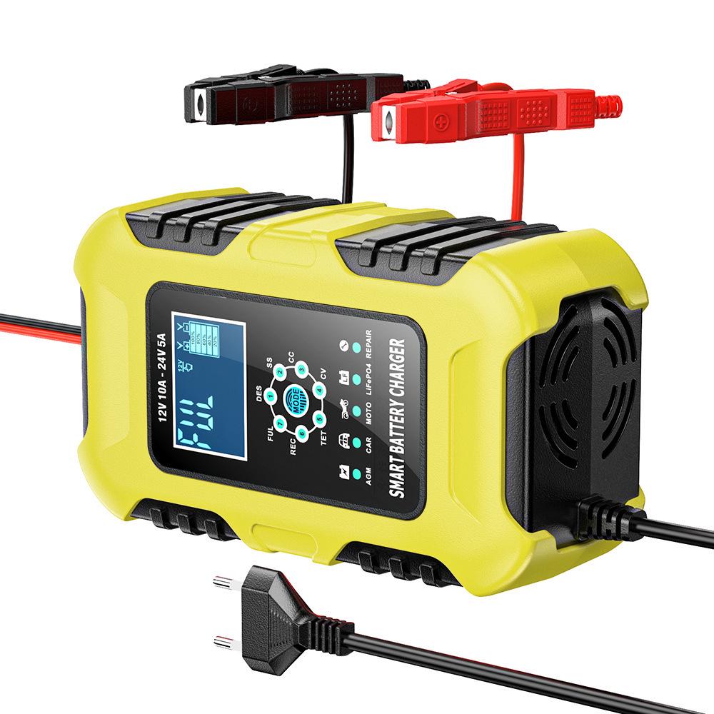 12V/10A 24V/5A Smart Charger for Iron Lithium, GEL, Lead-Acid, AGM, LiFePo4 Motorcycle and Car Batteries.