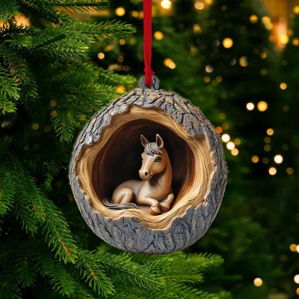 

2D Акриловые Животные Рождественские Украшения на Елку Милая Коала Обезьяна Кошка Подвеска для Рождественского Мешка Машины Домашнего декора