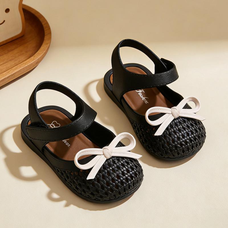 Princess Girls Sandals New Summer Anti Slip Soft Bottom Cute Bowknot Breathable Children s Shoes Baby Toddler Beach Sandals 18-19