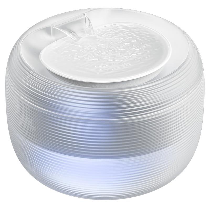 

Фонтанчик для кошек 2,5 л, Автоматическая поилка для питомцев, Тихий фонтан для кошек, Светодиодный индикатор уровня воды, Легко чистить 2.5L белый