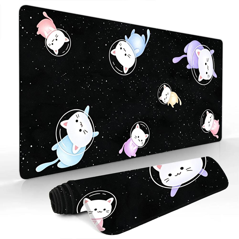 Starlight And Space Cats Mouse Pad Large Computer Office Game Table Mats Rubber Antislip Xxl Mouse Mat Hdp Long Desk Pads