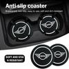 For BMW M 1/2PCS Car Coasters Water Cup Anti-Slip Silicone Coaster Car Goods For BMW Mini Cooper R56 R50 R53 F56 R60 2011 2012 2