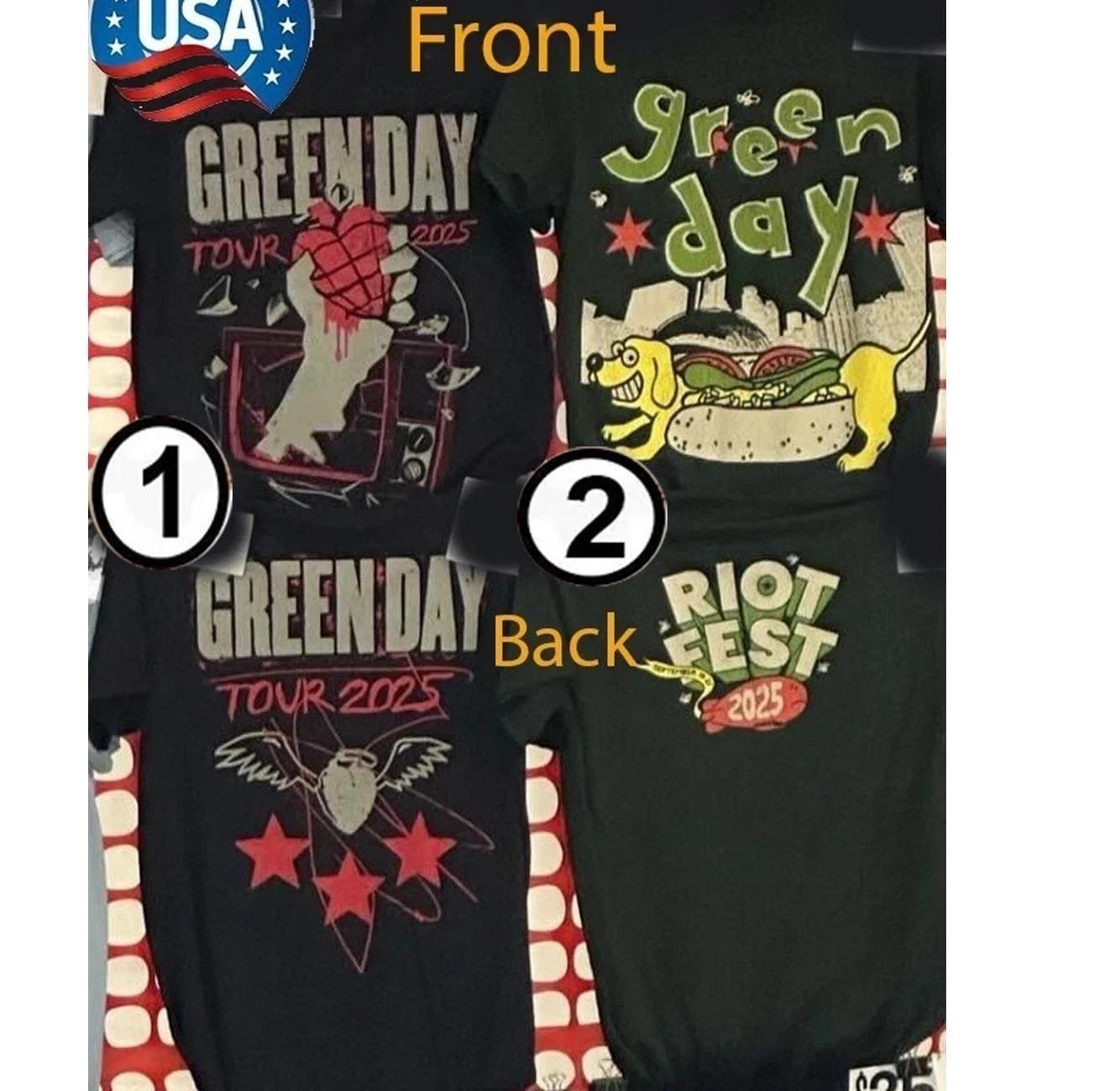 NEW SALE! Green Day Tour Chicago IL Riot Fest 2026 Shirt reprint All Size S-5XL XL