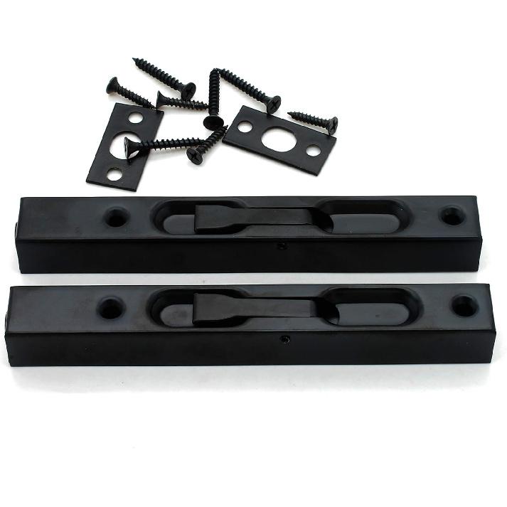 Bolt Protector Concealed Sliding Bolt Lock - 6 inch Concealed Safety Door Lock for French Doors, Composite Doors, Wooden Doors, Double Doors, Virtual