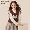 PawinPaw Girls' Cartoon Bear Faux Two-Piece Shirt