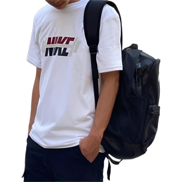 Nike T Shirts Men's White Crew Neck Moderate Straight Fit CT6471-100