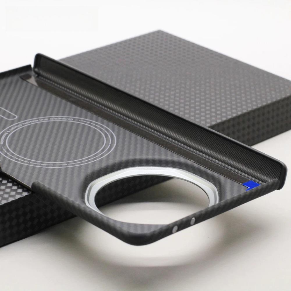 600D Matte Hard Carbon Fiber Magnetic Phone Case for Honor MagicV3 Foldable Magsafe Wireless Charging Back Cover Aramid Fiber Shockproof Protect Shell