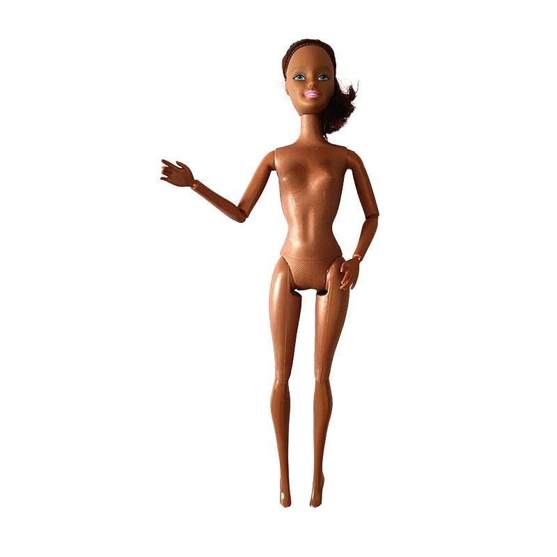 Arical Puppe Spielzeug 11,5 Zoll 4d Braun Afrikanische Gelenkpuppe 30 cm Höhe Kunststoffmaterial Statische Ausstellung