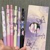 6 pz/set Penna Gel Cancellabile per Bambini Kawaii Cartone Animato Coniglio Orso Stile Penna Gel Cancelleria 0.5mm Colore Blu Penna da Scrittura Cancellabile