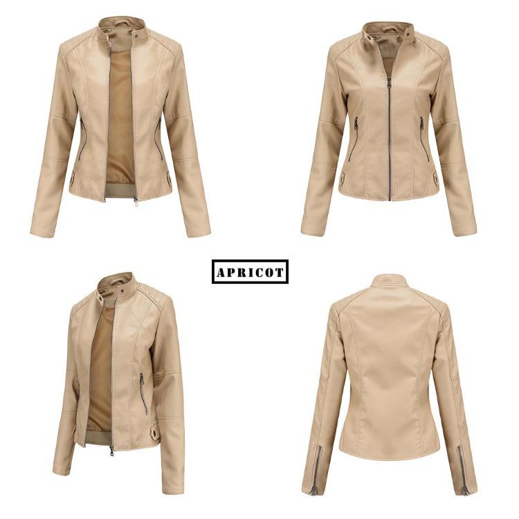 Yeni Moda Oversize Crop Racer Biker Ceket Kadın PU Suni Deri Motosiklet Bomber Mont İnce Fermuarlı Günlük Dış Giyim Plus Size S'den 4XL'e